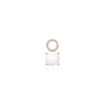 Sparkling Freshwater Pearl charm Yellow gold plated 8mm