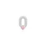 Oval Drop Link Necklace Charm Fancy Morganite