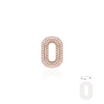 Two-sided Sparkling MOP Necklace Charm Rose gold-plated