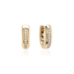Elegant Modern Classics Base Earrings Yellow gold-plated