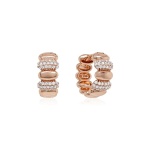 Chubby Bubbly Huggie Earrings Rose Gold plated