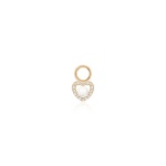 Petité Heart&Freshwater Pearl  Single Charm Yellow gold plated