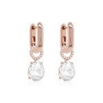 Drop Charms & Link Bases Earring set Rose gold plated Crystal