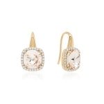 Vintage Hook Earrings Yellow gold-plated Light Silk