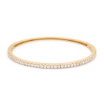 Tennis Bangle Yellow Gold-plated 2mm
