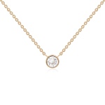 Single Crystal Necklace Yellow Gold-plated Crystal