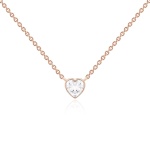 Zirconia Petite Heart necklace Rose gold-plated