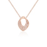 Sparkling Liquid Gold Necklace Rose gold plated 