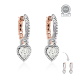 Two - Side Heart Charm Earrings