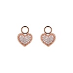 Pave Heart Earring Charms