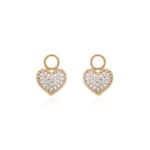 Pave Heart Earring Charms