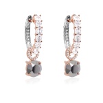 Two-Sided Charm Earrings Light Chrome