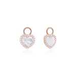 MOP Heart Earring Charms Rose gold-plated
