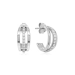 Classical Curve earrings Stud Earrings Rhodium plated