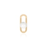 Fabulous Pearl Link Necklace charm Yellow-gold plated