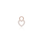 Petite Pavé Heart Necklace charm Rose gold-plated