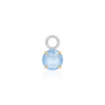 Sparkling Milky Necklace Charm Yellow gold-plated Prongs Sky Ignite