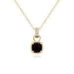 Bubbly Charm Necklace Yellow gold-plated Jet