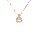 Trinity Trio Necklace set Rose-gold plated