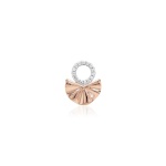 Gilded Wave Single Charm Rose gold-plated