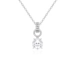 Sparkling Drop Necklace Set Rhodium plated Crystal