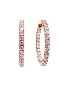 Infinity hoops Rose gold-plated